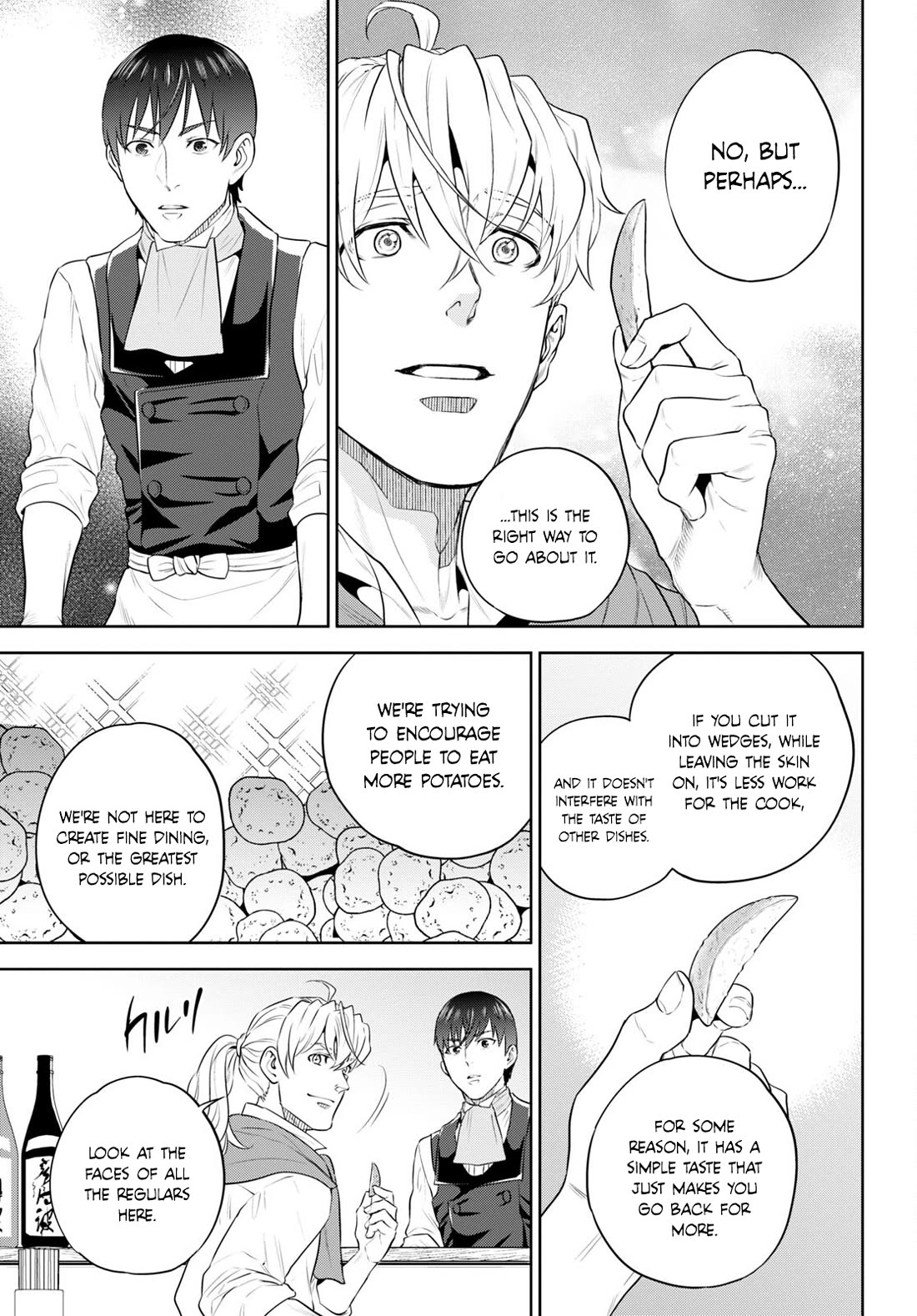 Isekai Izakaya "Nobu" Chapter 96 page 23 - Chapter 96: The Young Lord and his Potatoes