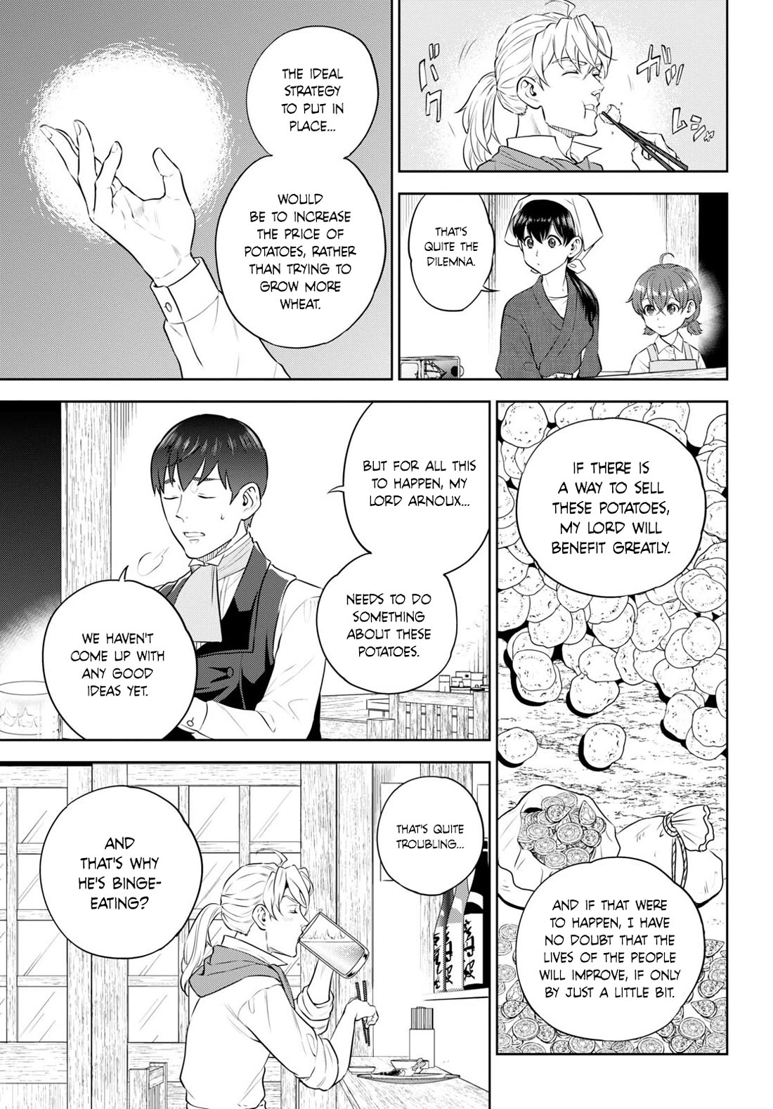 Isekai Izakaya "Nobu" Chapter 96 page 5 - Chapter 96: The Young Lord and his Potatoes