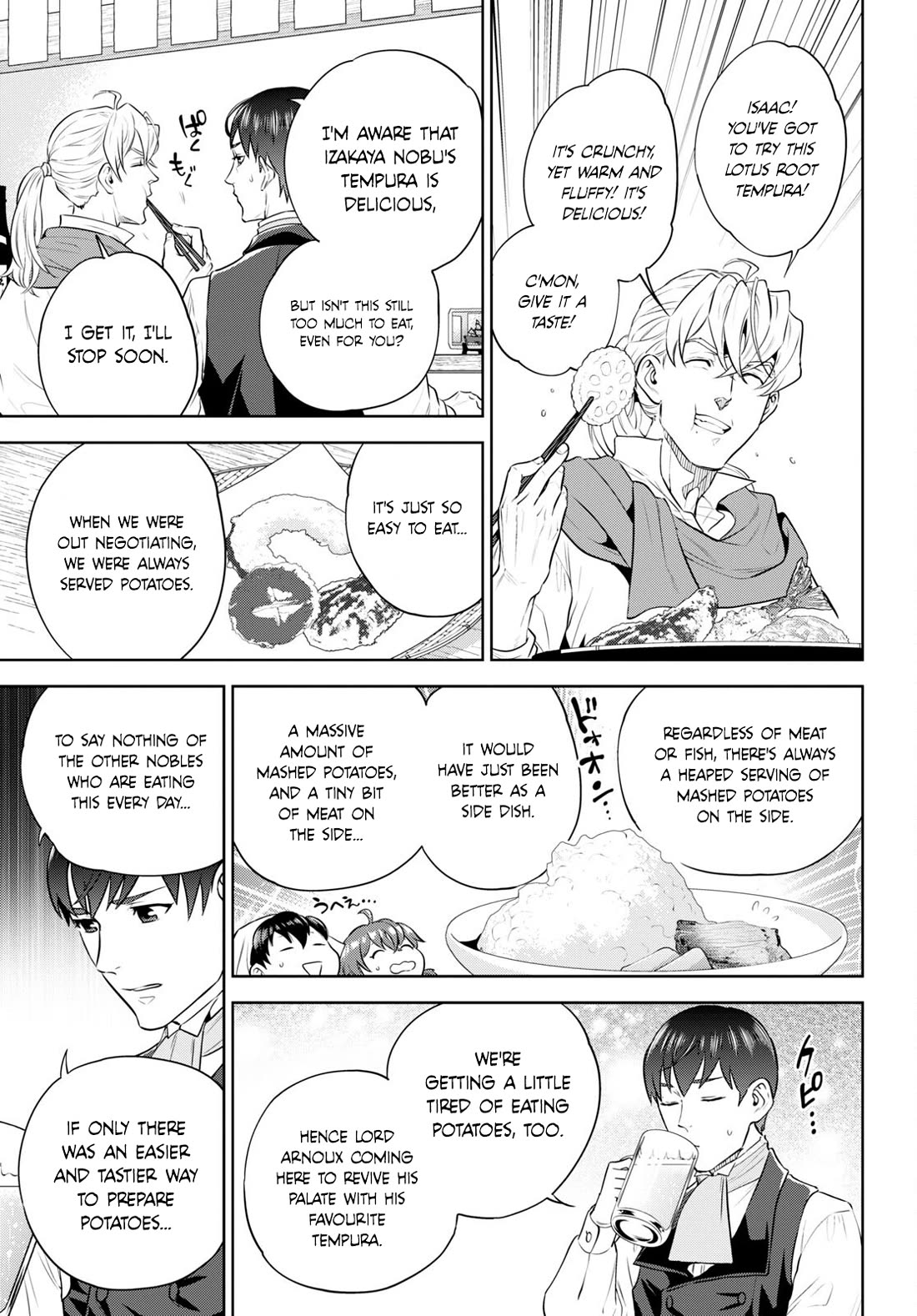 Isekai Izakaya "Nobu" Chapter 96 page 7 - Chapter 96: The Young Lord and his Potatoes