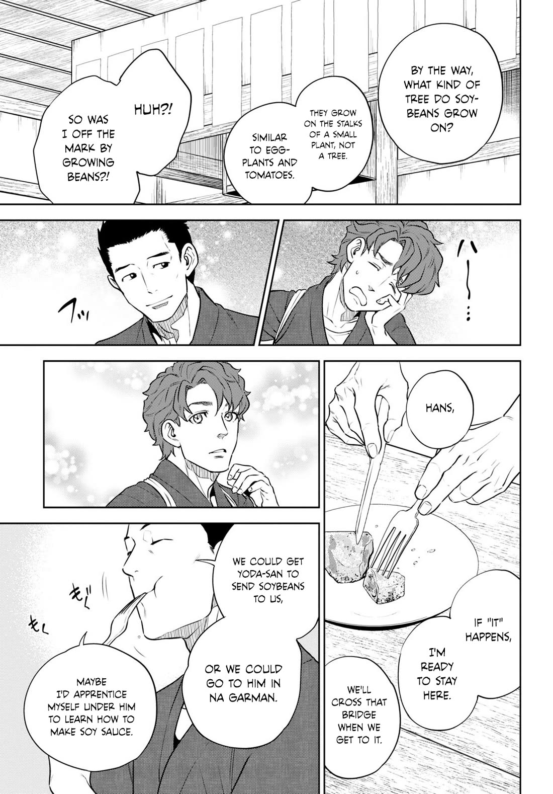 Isekai Izakaya "Nobu" Chapter 98 page 21 - Chapter 98: Hans and the Beanstalk