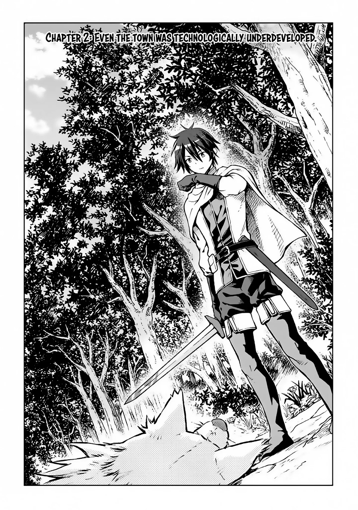 Isekai Kenja no Tensei Musou ~Geemu no Chishiki de Isekai Saikyou~ Chapter 2 page 2 - Chapter 2: Even the town was technologically underdeveloped.