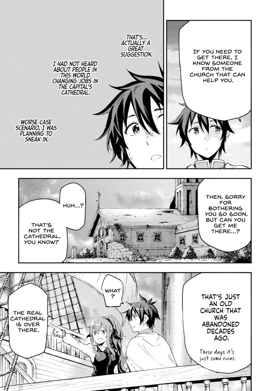 Isekai Kenja no Tensei Musou ~Geemu no Chishiki de Isekai Saikyou~ Chapter 6 page 5 - Chapter 6: The cathedral was in ruins.