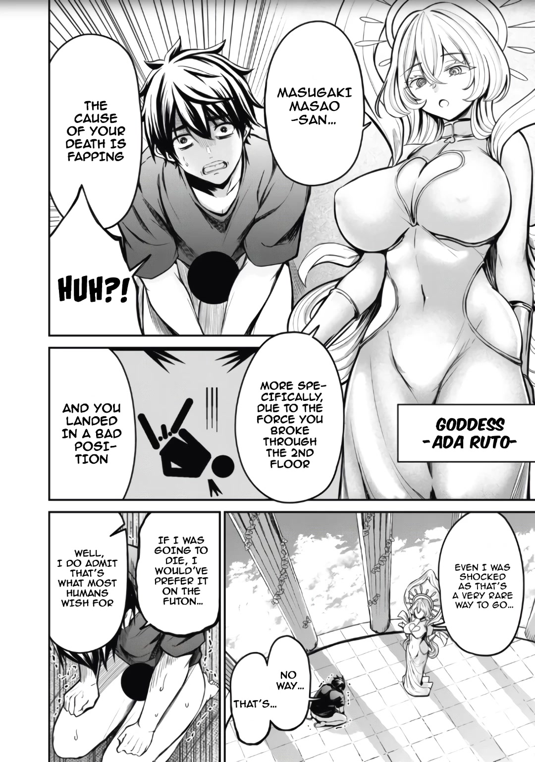 Isekai Koushoku Musou Roku ~ Using the Wisdom and Power of Reincarnation in Another World to Just XXXX Chapter 1 page 2 - Chapter 1: Fapped to Death