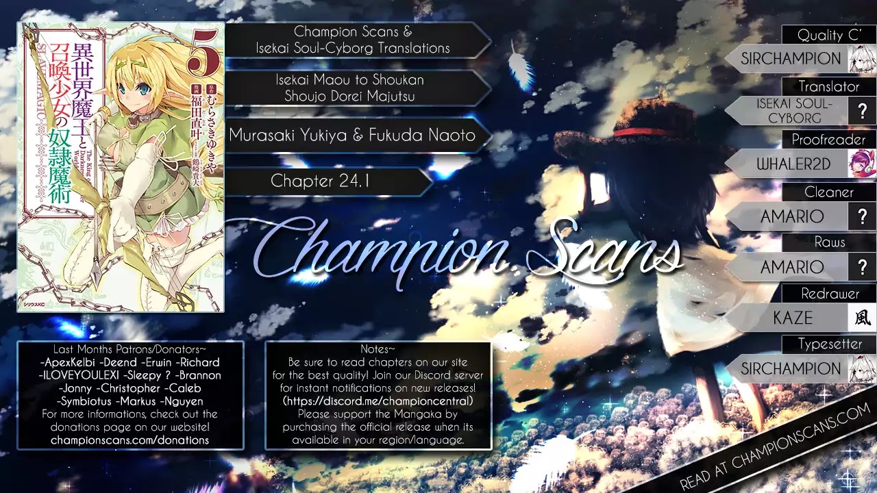 Isekai Maou to Shoukan Shoujo Dorei Majutsu Chapter 24.1 page 1 - Chapter 24.1: Trying Out Talking with Demonic Beings II (1)