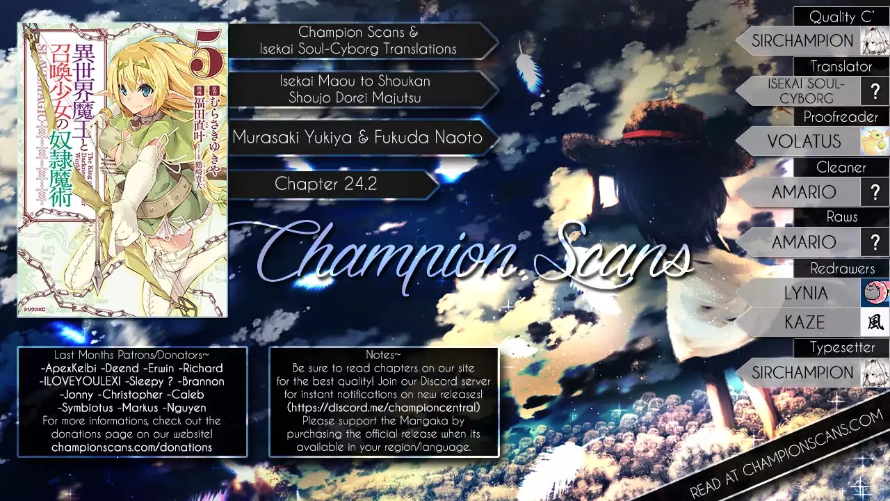 Isekai Maou to Shoukan Shoujo Dorei Majutsu Chapter 24.2 page 1 - Chapter 24.2: Trying Out Talking with Demonic Beings II (2)