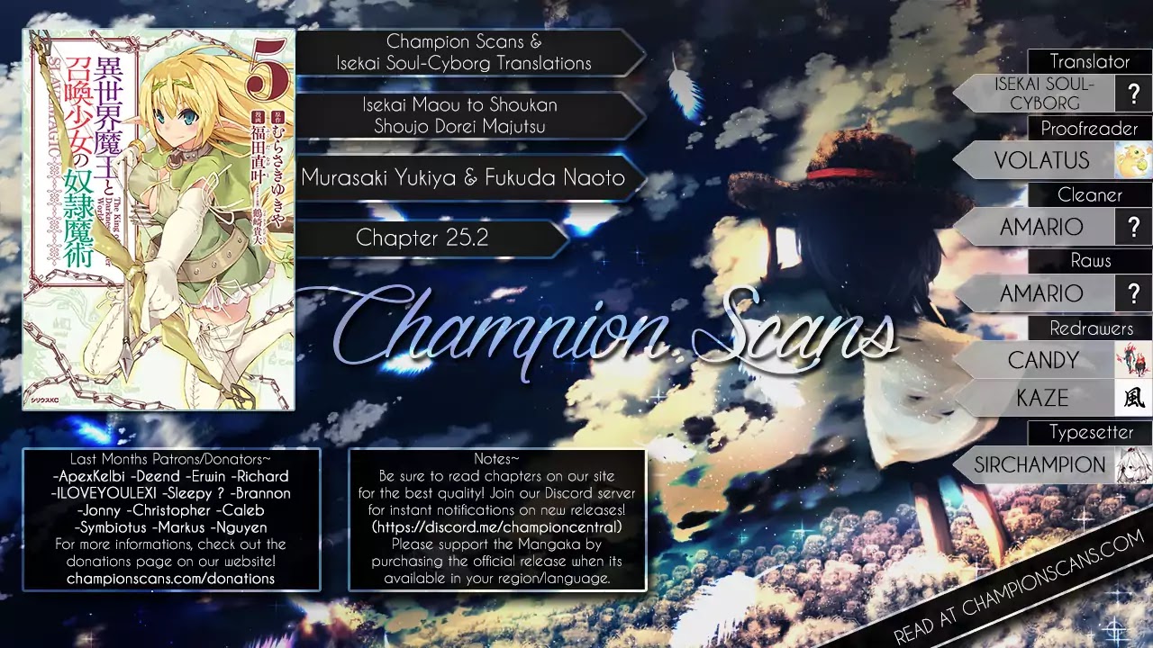 Isekai Maou to Shoukan Shoujo Dorei Majutsu Chapter 25.2 page 1 - Chapter 25.2: Trying Out Talking with Demonic Beings III (2)