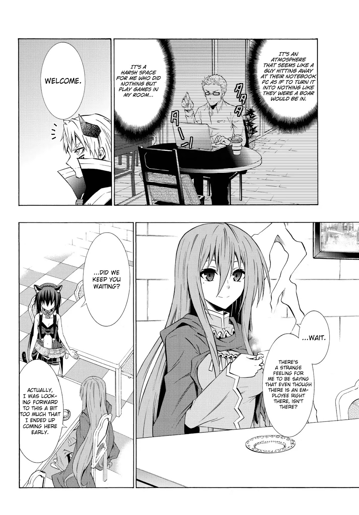 Isekai Maou to Shoukan Shoujo Dorei Majutsu Chapter 31.1 page 4 - Chapter 31.1: Trying Out Going to A Cafe II
