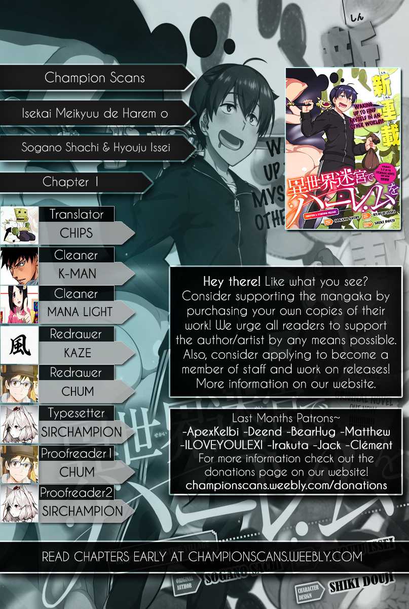 Isekai Meikyuu de Harem o Chapter 1 page 1 - Chapter 1