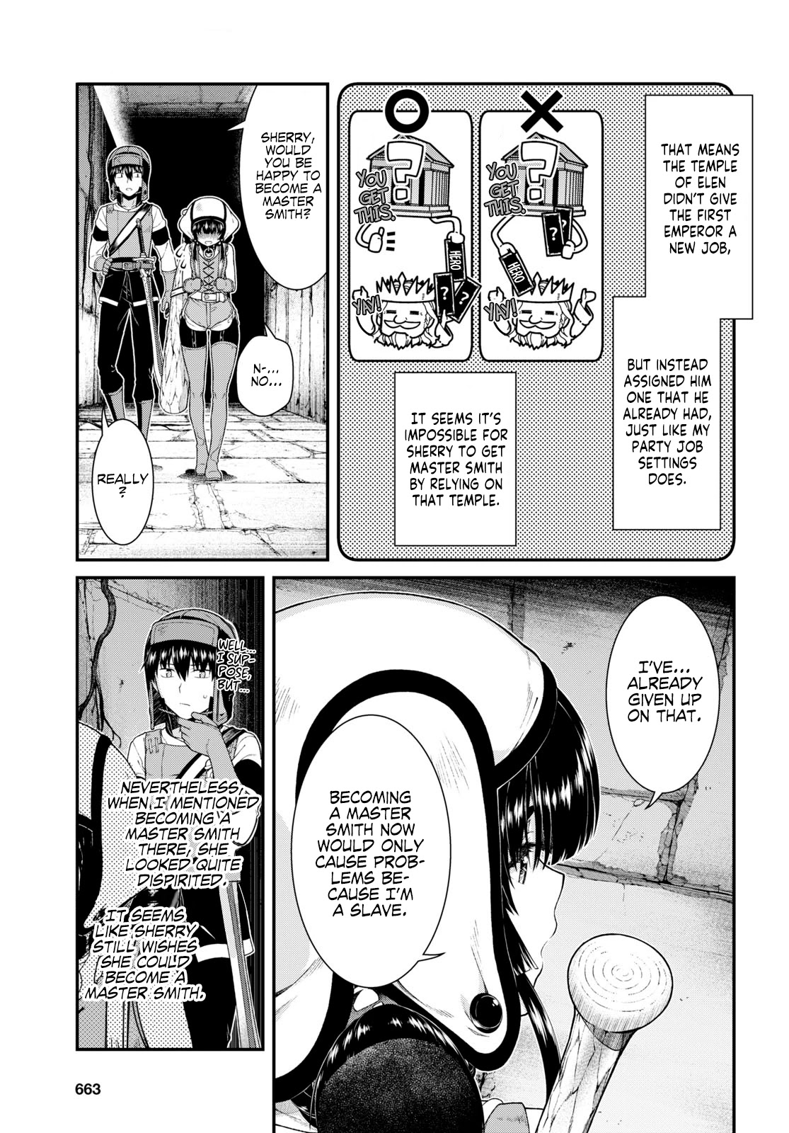 Isekai Meikyuu de Harem o Chapter 45 page 13 - Chapter 45: Never Give Up (4)