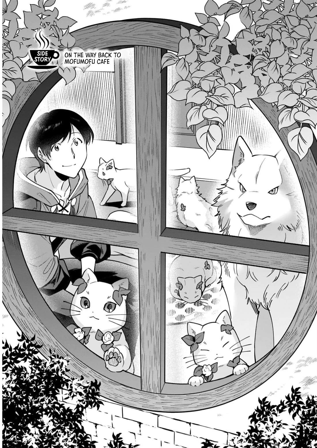 Isekai Mofumofu Cafe Chapter 16.5 page 1 - Chapter 16.5: On the Way Back to Mofumofu Cafe