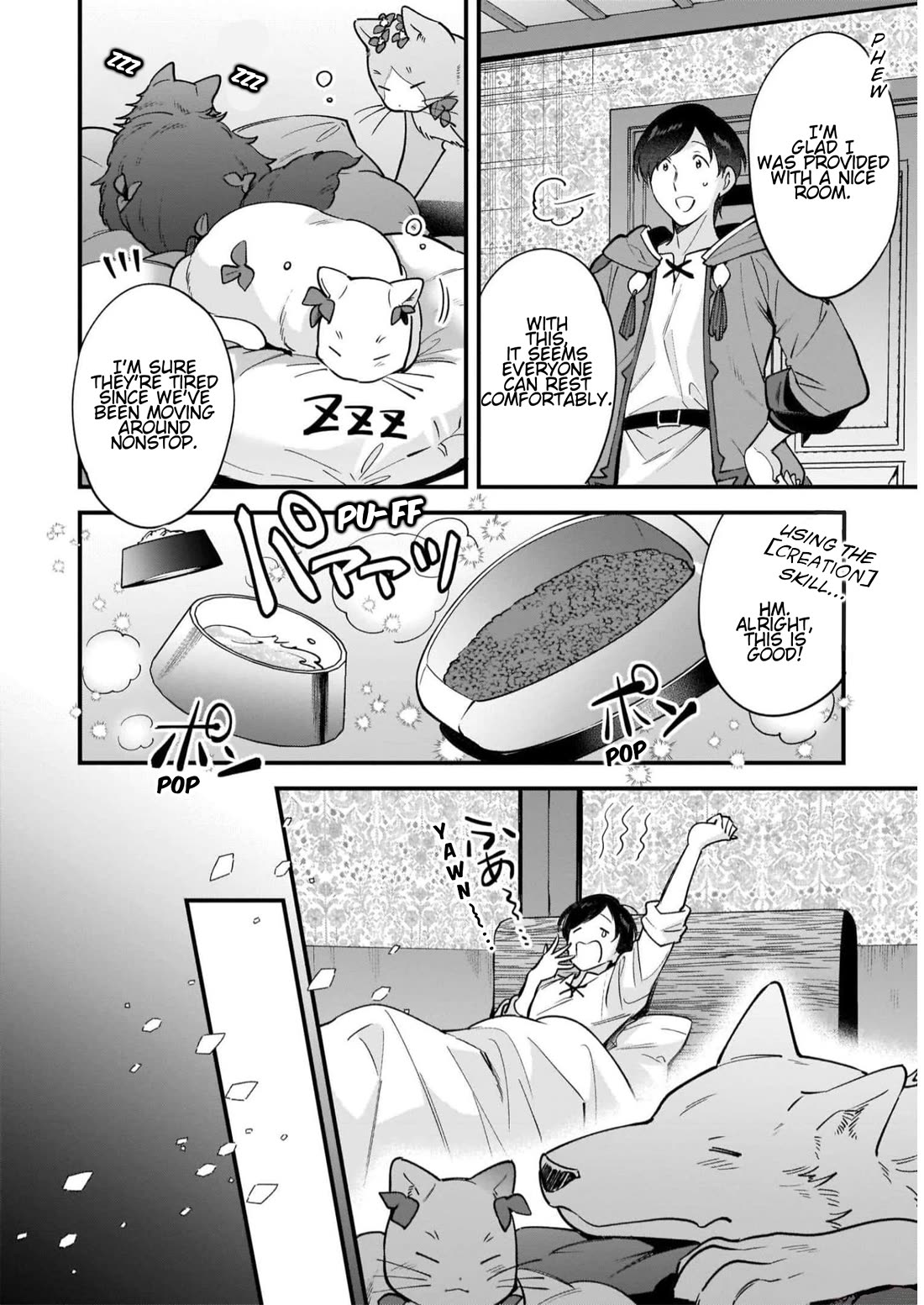 Isekai Mofumofu Cafe Chapter 16.5 page 4 - Chapter 16.5: On the Way Back to Mofumofu Cafe