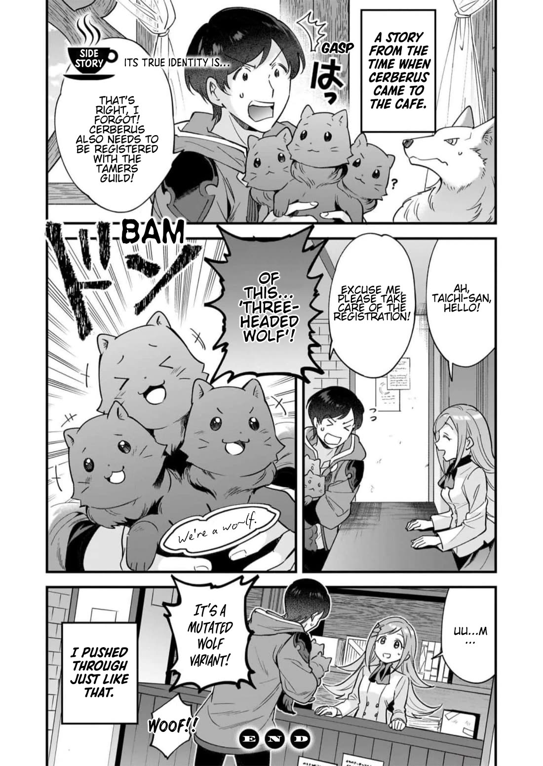 Isekai Mofumofu Cafe Chapter 22.6 page 1 - Chapter 22.6: Its True Identity is...