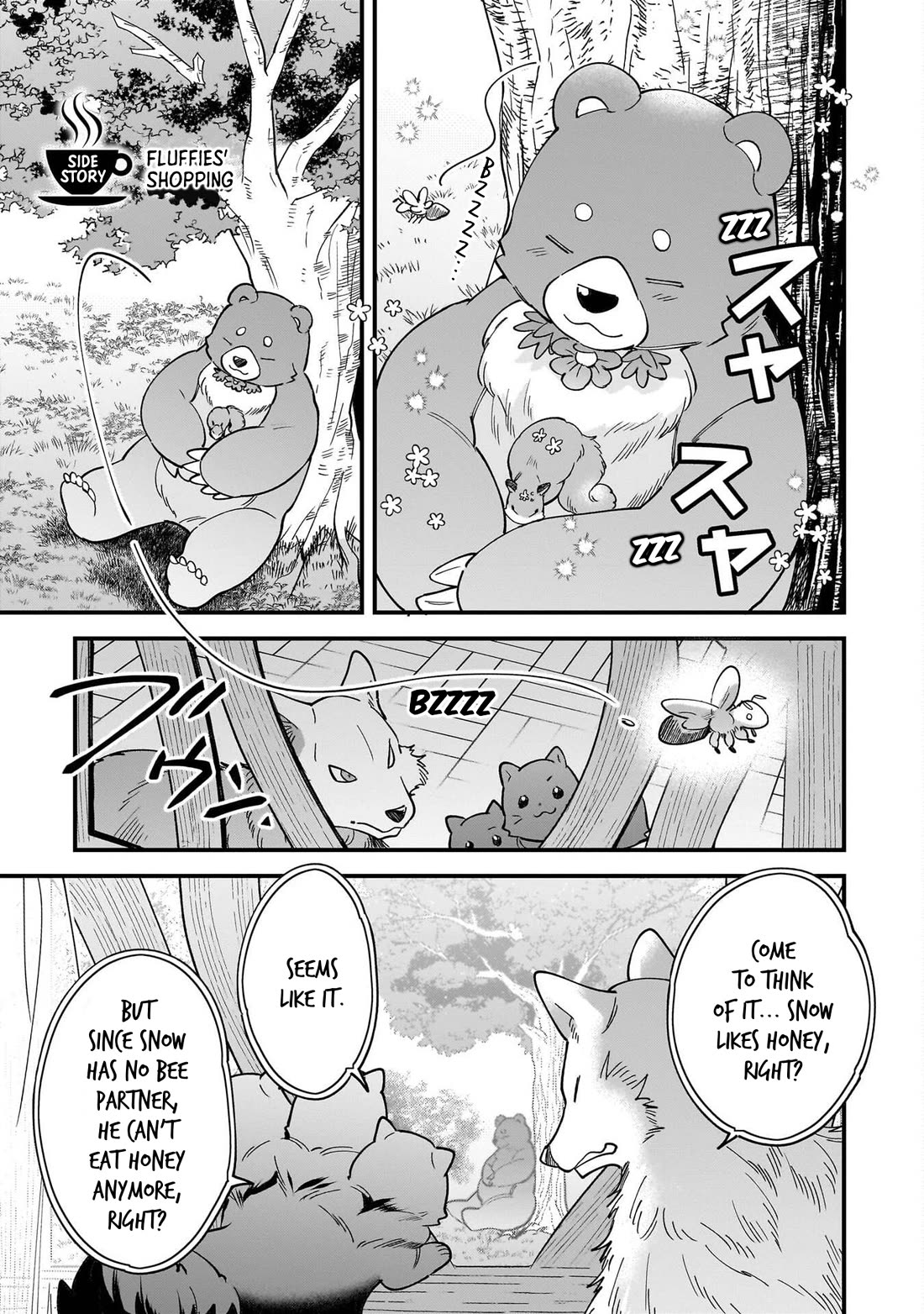 Isekai Mofumofu Cafe Chapter 32.6 page 1 - Chapter 32.6: Fluffies' Shopping