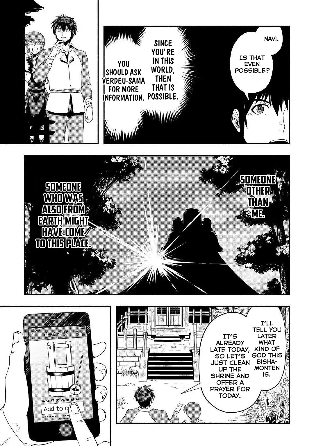 Isekai ni Tobasareta Ossan wa Doko e Iku? Chapter 24 page 27 - Chapter 24: Ossan and an Old Shrine