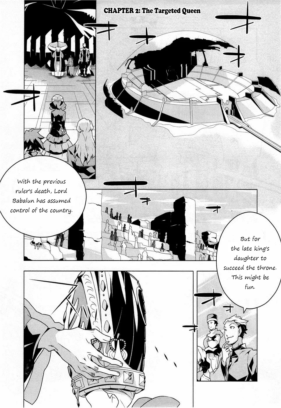 Isekai no Seikishi Monogatari Chapter 2 page 1 - Chapter 2: The Targeted Queen