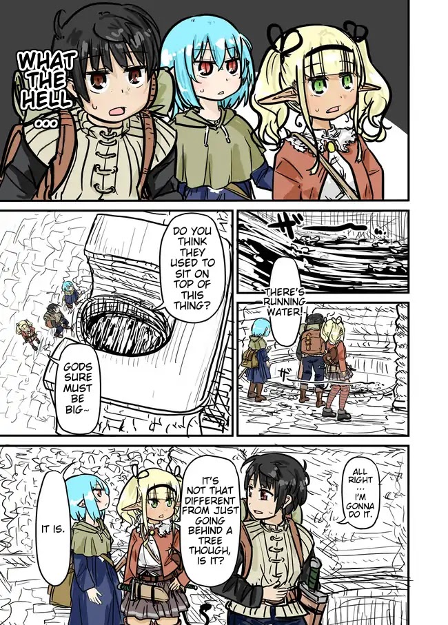 Isekai no Toire de Dai wo suru. Chapter 0.1 page 7 - Chapter 0.1: Oneshot Pt. 1 - First Load: "There are no Gods in Alternate World Toilets"