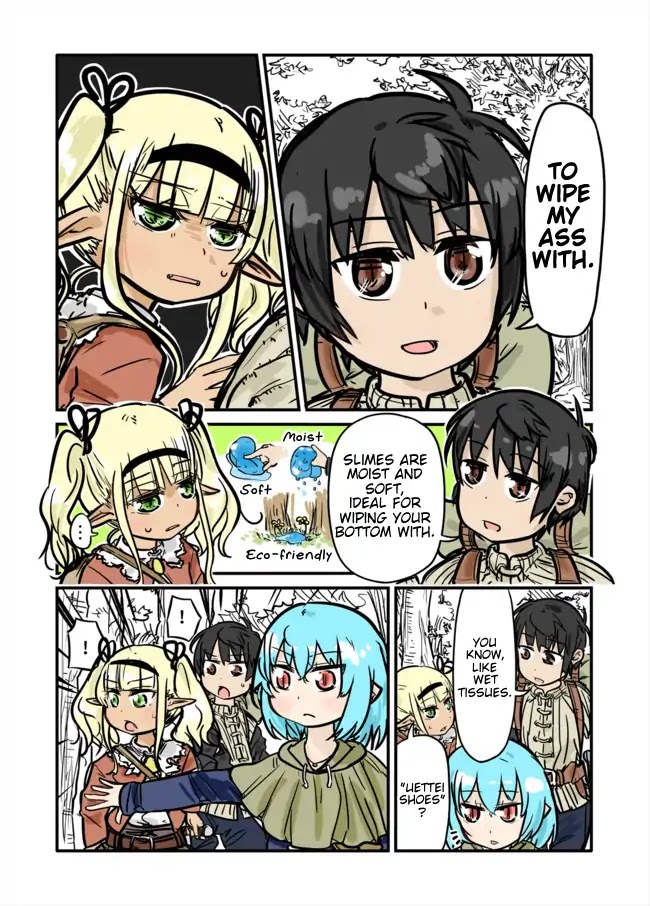 Isekai no Toire de Dai wo suru. Chapter 0.2 page 2 - Chapter 0.2: Oneshot Pt. 2 - Second Load:"Wiping your butt in a fantasy world"
