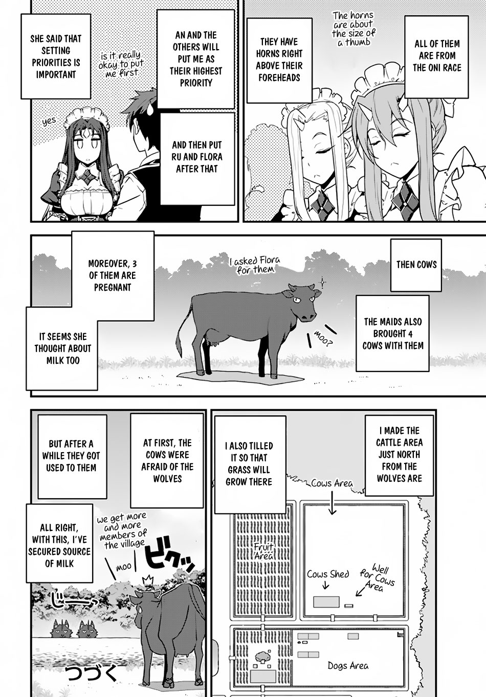 Isekai Nonbiri Nouka Chapter 20 page 7 - Chapter 20: Flora, Oni Maids, and Cows