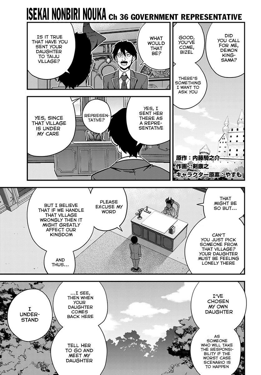 Isekai Nonbiri Nouka Chapter 36 page 2 - Chapter 36: Governmen Representative