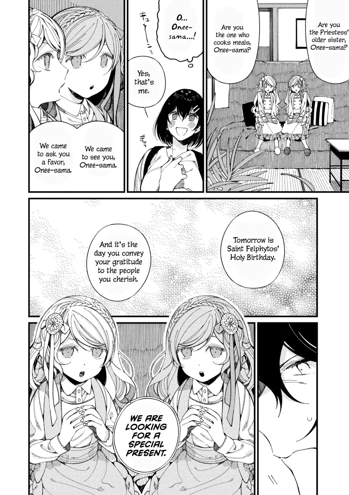 Isekai Omotenashi Gohan Chapter 10 page 8 - Chapter 10: Twin Princesses and Fluffy Donuts ①