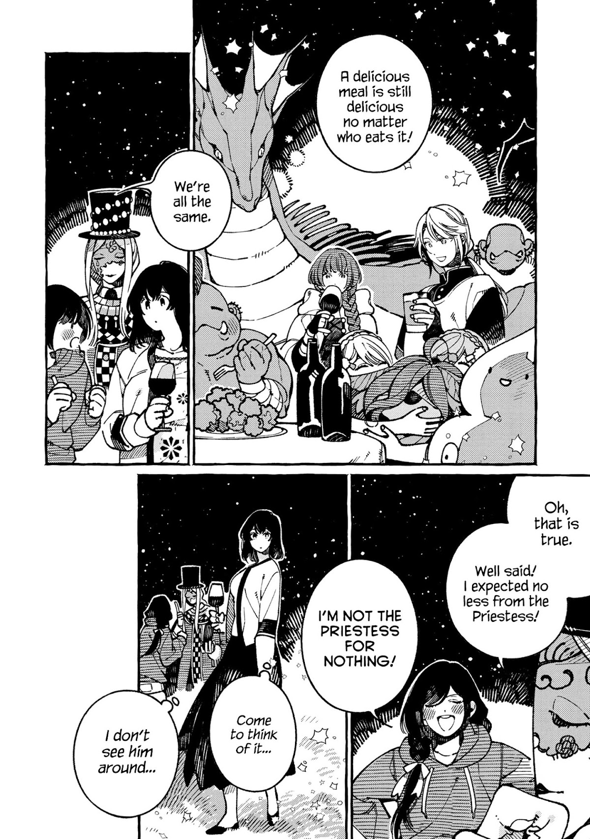Isekai Omotenashi Gohan Chapter 21 page 12 - Chapter 21: Humans and Supernatural Beings Smiling and Dancing Under the Moonlight ①