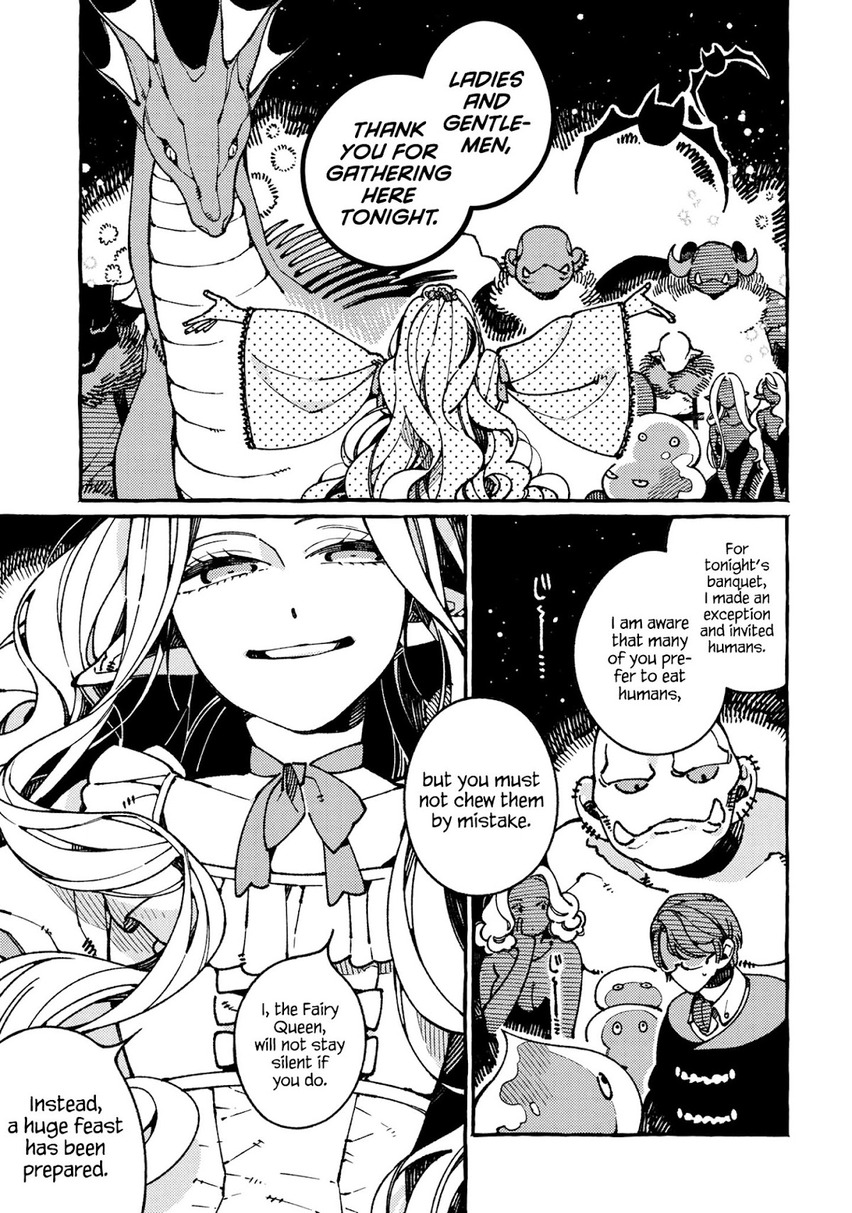 Isekai Omotenashi Gohan Chapter 21 page 2 - Chapter 21: Humans and Supernatural Beings Smiling and Dancing Under the Moonlight ①