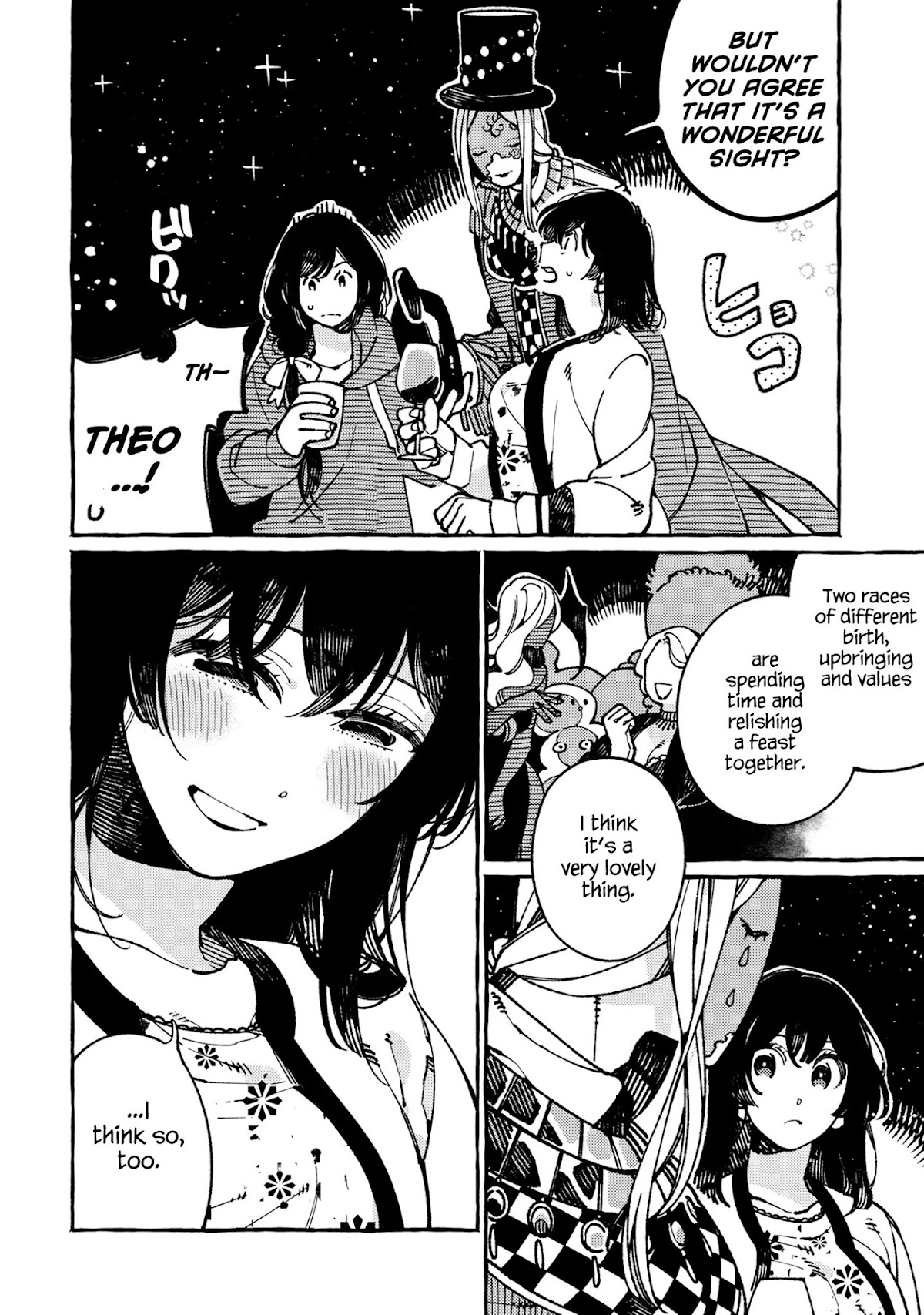 Isekai Omotenashi Gohan Chapter 21 page 8 - Chapter 21: Humans and Supernatural Beings Smiling and Dancing Under the Moonlight ①