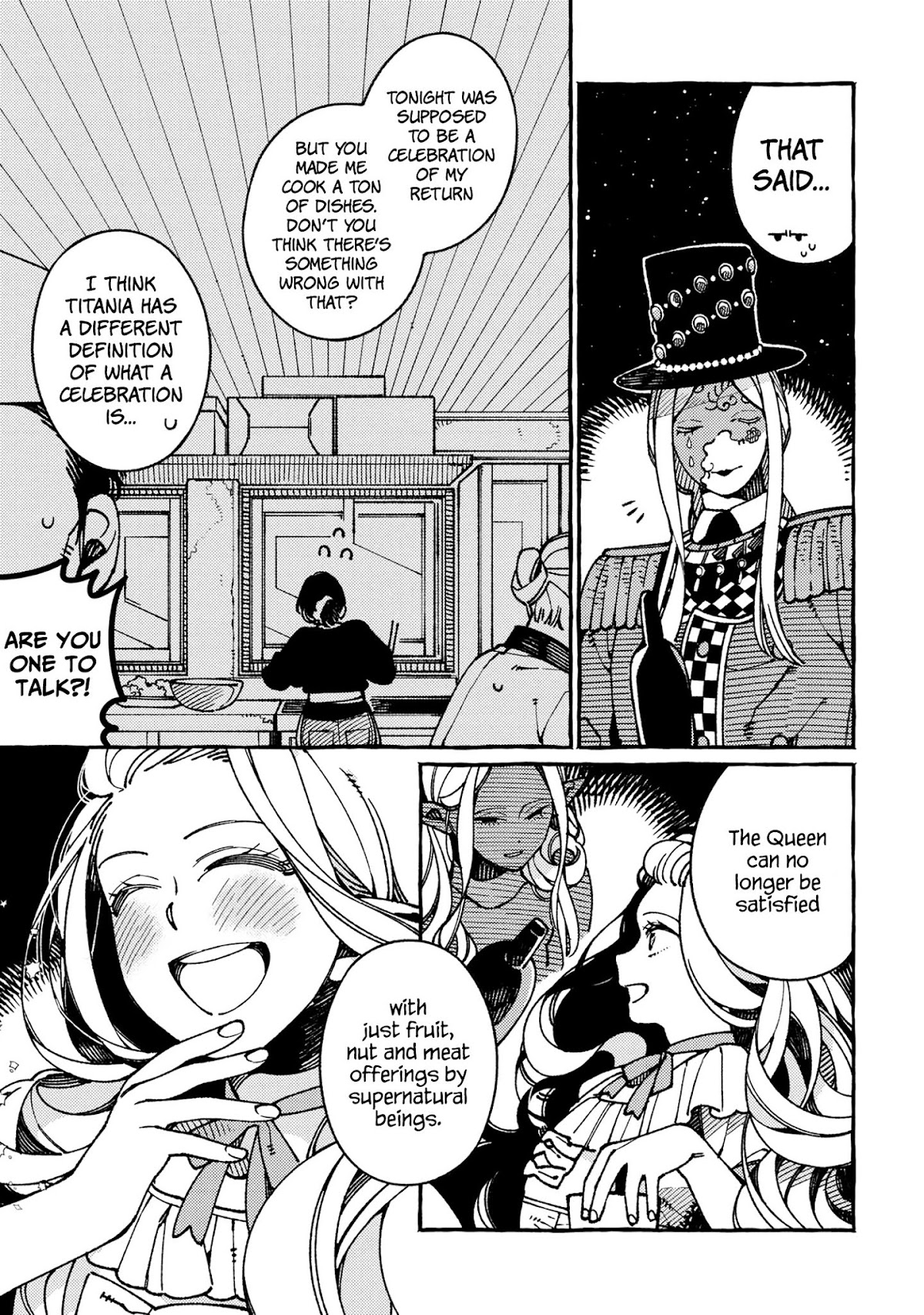 Isekai Omotenashi Gohan Chapter 21 page 9 - Chapter 21: Humans and Supernatural Beings Smiling and Dancing Under the Moonlight ①