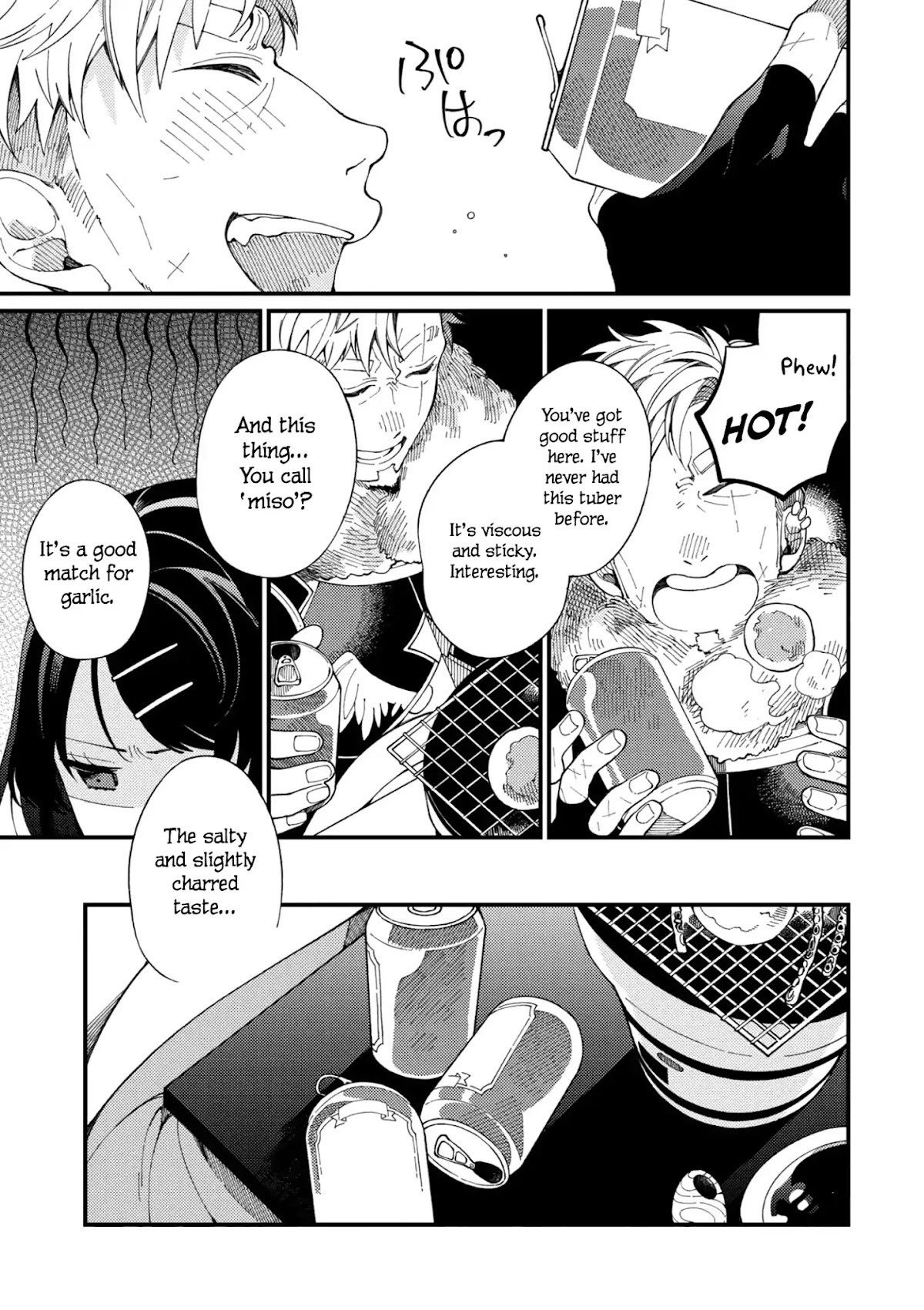 Isekai Omotenashi Gohan Chapter 3.2 page 4 - Chapter 3.2: Moonlight, Beer and Earthen Charcoal Brazier ②