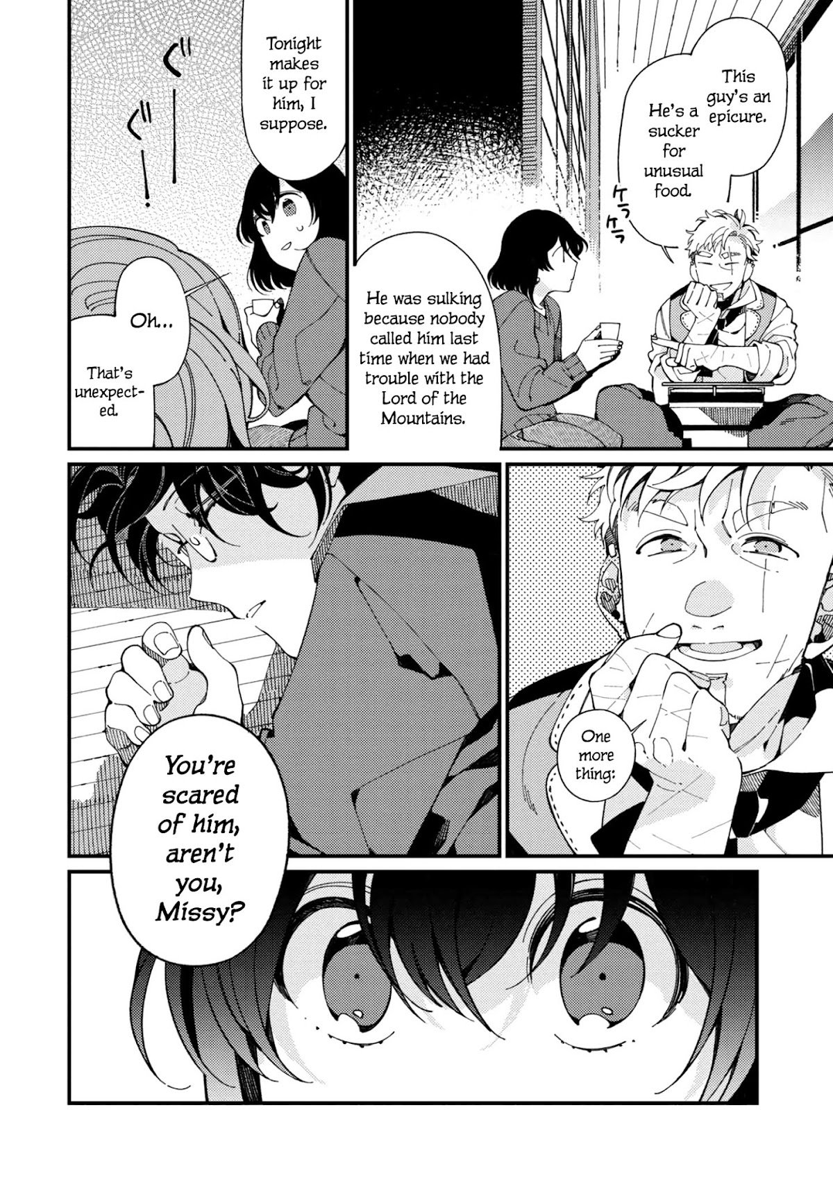Isekai Omotenashi Gohan Chapter 6.2 page 8 - Chapter 6.2: Dried Herring Fillet, Peculiar Clams and Mr. Sour-Faced ②