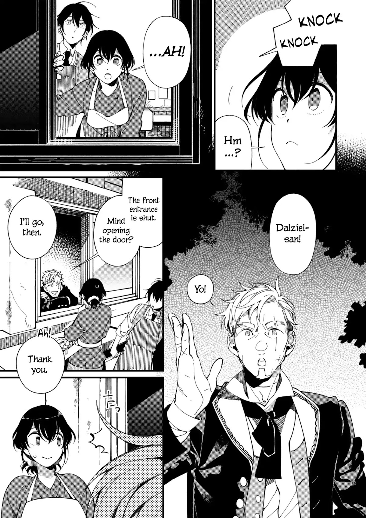 Isekai Omotenashi Gohan Chapter 6 page 10 - Chapter 6: Dried Herring Fillet, Peculiar Clams and Mr. Sour-Faced ①