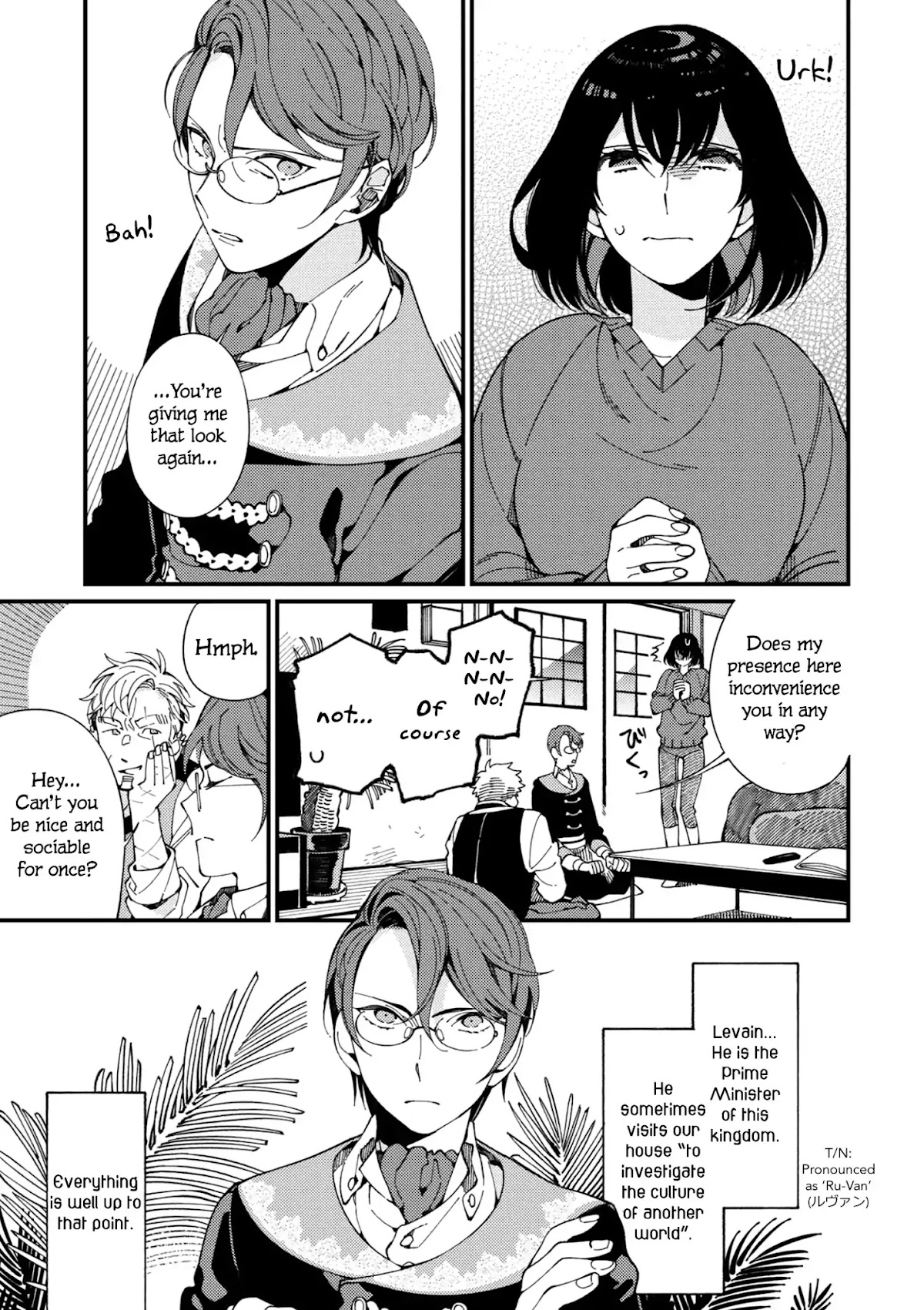 Isekai Omotenashi Gohan Chapter 6 page 12 - Chapter 6: Dried Herring Fillet, Peculiar Clams and Mr. Sour-Faced ①