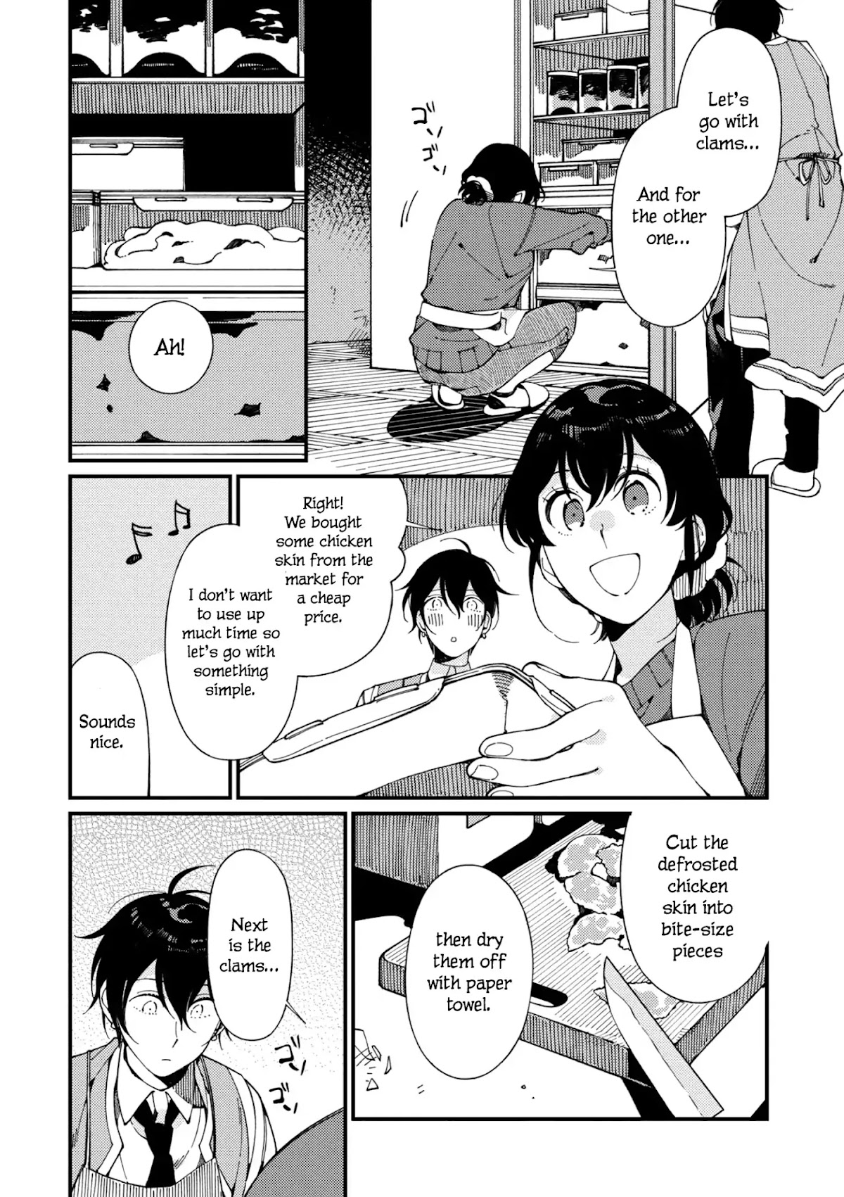 Isekai Omotenashi Gohan Chapter 6 page 5 - Chapter 6: Dried Herring Fillet, Peculiar Clams and Mr. Sour-Faced ①