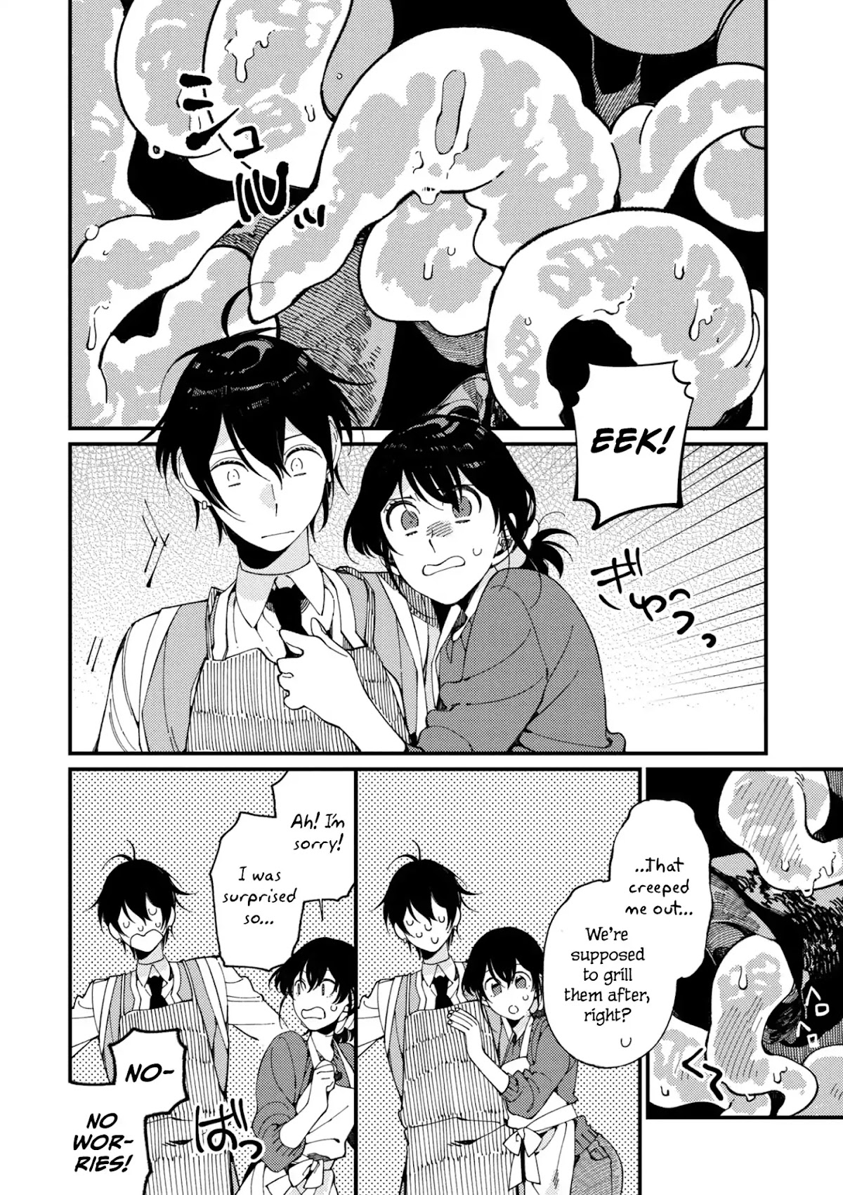 Isekai Omotenashi Gohan Chapter 6 page 7 - Chapter 6: Dried Herring Fillet, Peculiar Clams and Mr. Sour-Faced ①