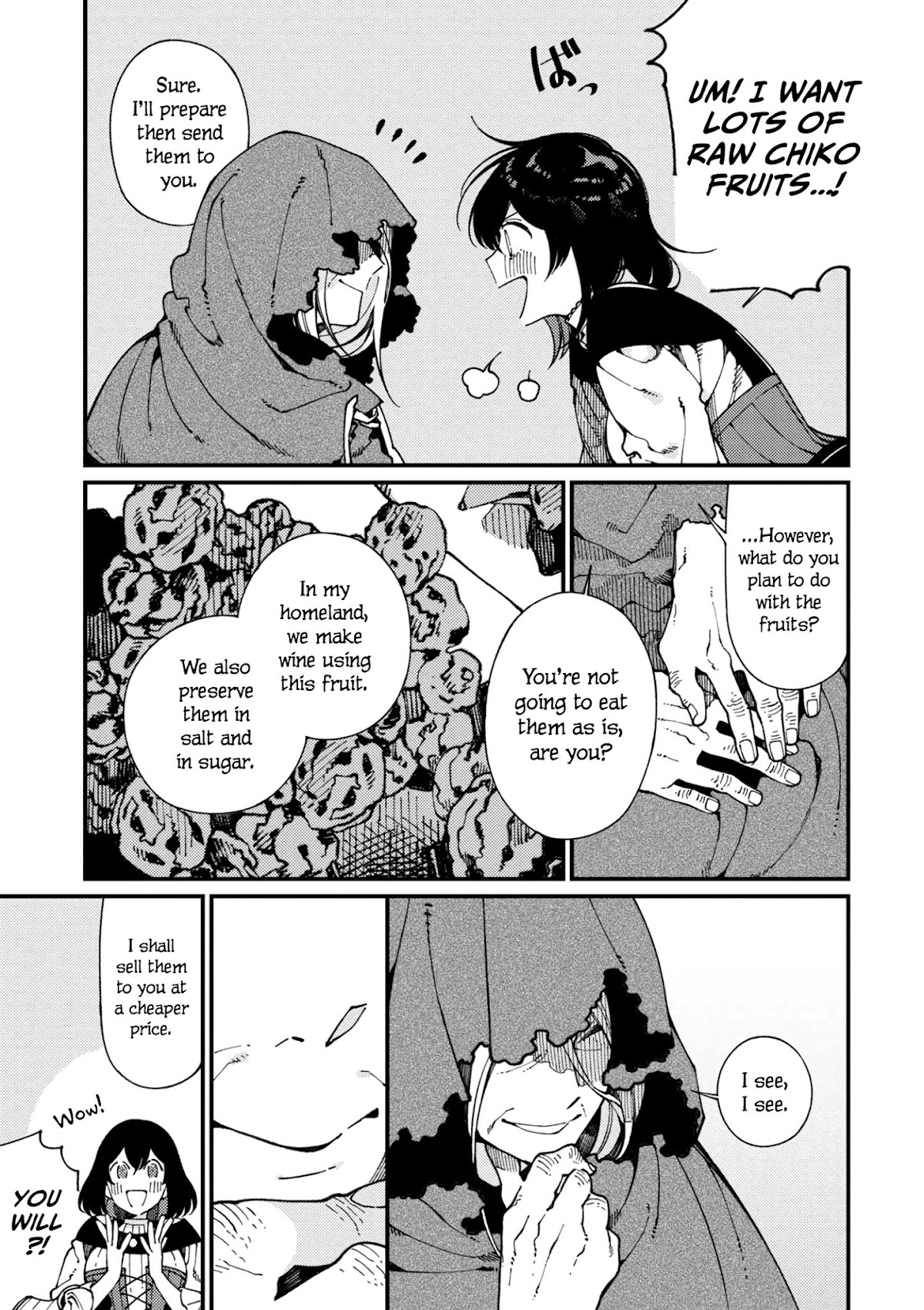 Isekai Omotenashi Gohan Chapter 7 page 8 - Chapter 7: The Medicinal Herb Seller and Plum Work ①