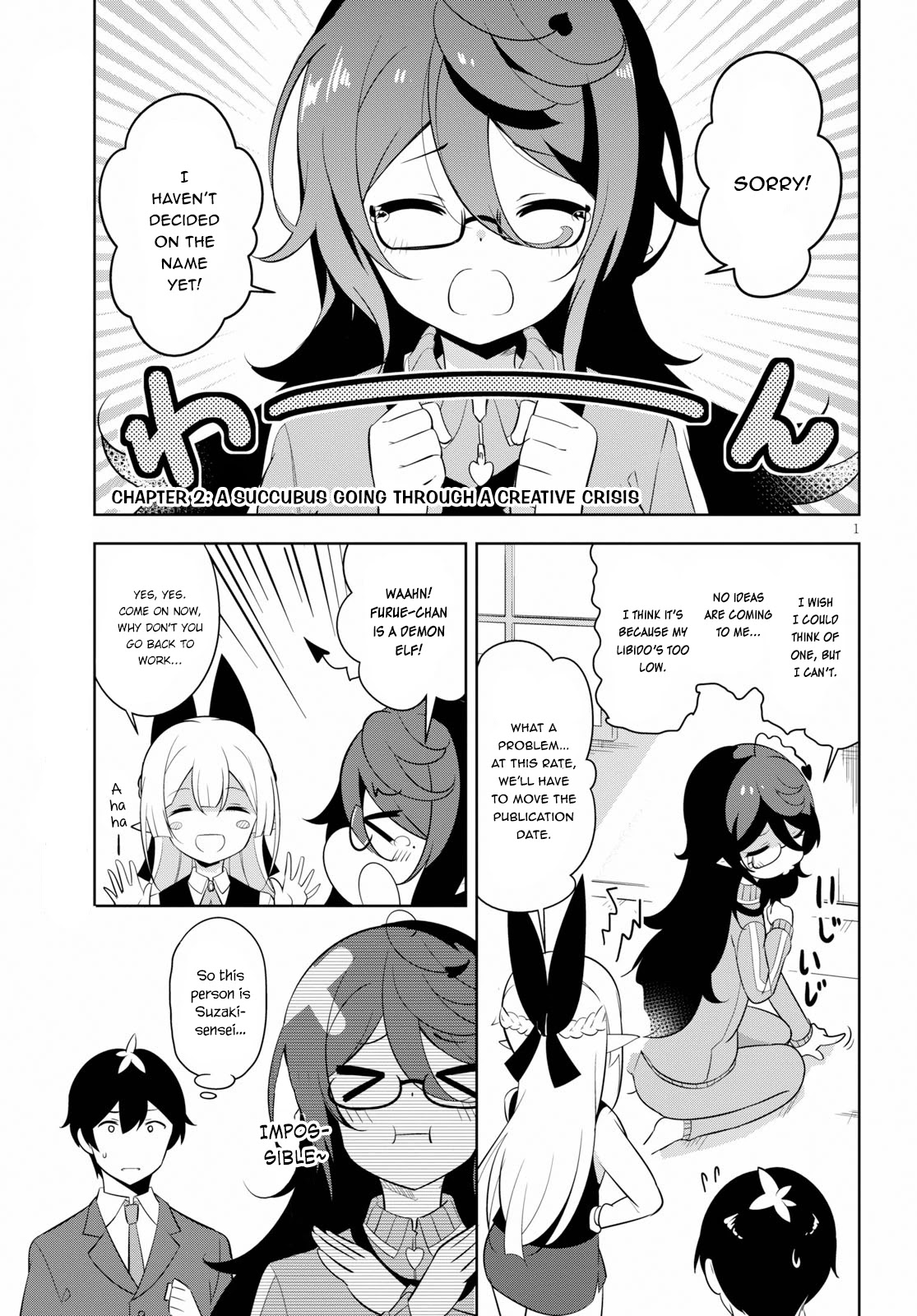 Isekai Shuppan no Henshuu-san Chapter 2 page 2 - Chapter 2: A Succubus going through a creative crisis
