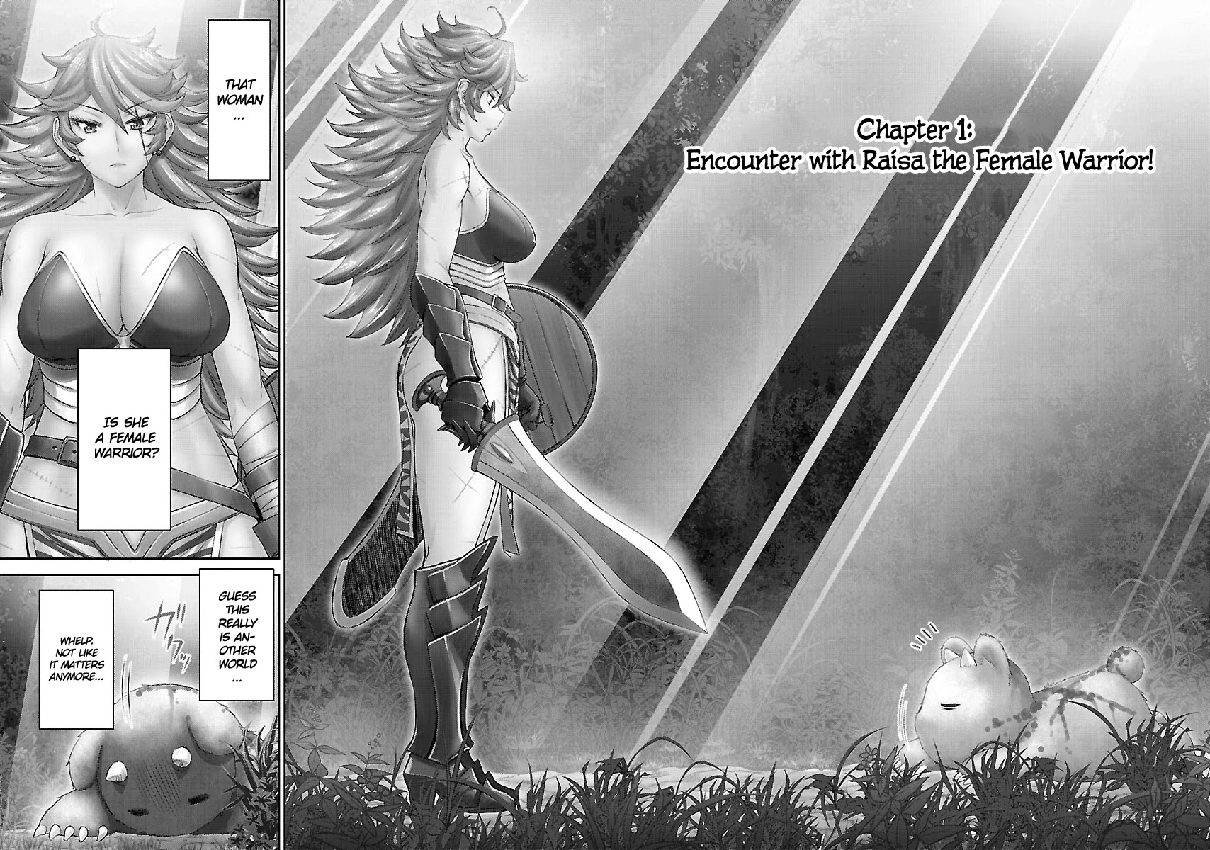 Isekai Sniper Is the Female Warrior's Mofumofu Pet Chapter 1 page 3 - Chapter 1: Encounter with Raisa the Female Warrior!