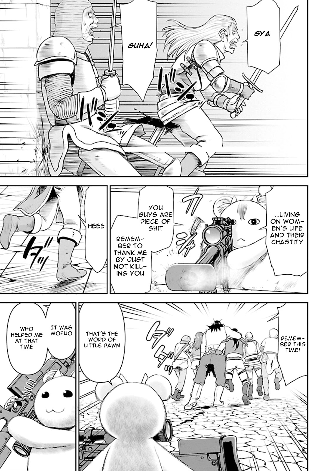 Isekai Sniper Is the Female Warrior's Mofumofu Pet Chapter 2 page 21 - Chapter 2: Bloody Battle Guild Bar