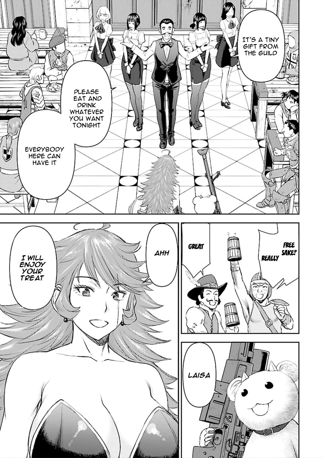 Isekai Sniper Is the Female Warrior's Mofumofu Pet Chapter 2 page 25 - Chapter 2: Bloody Battle Guild Bar