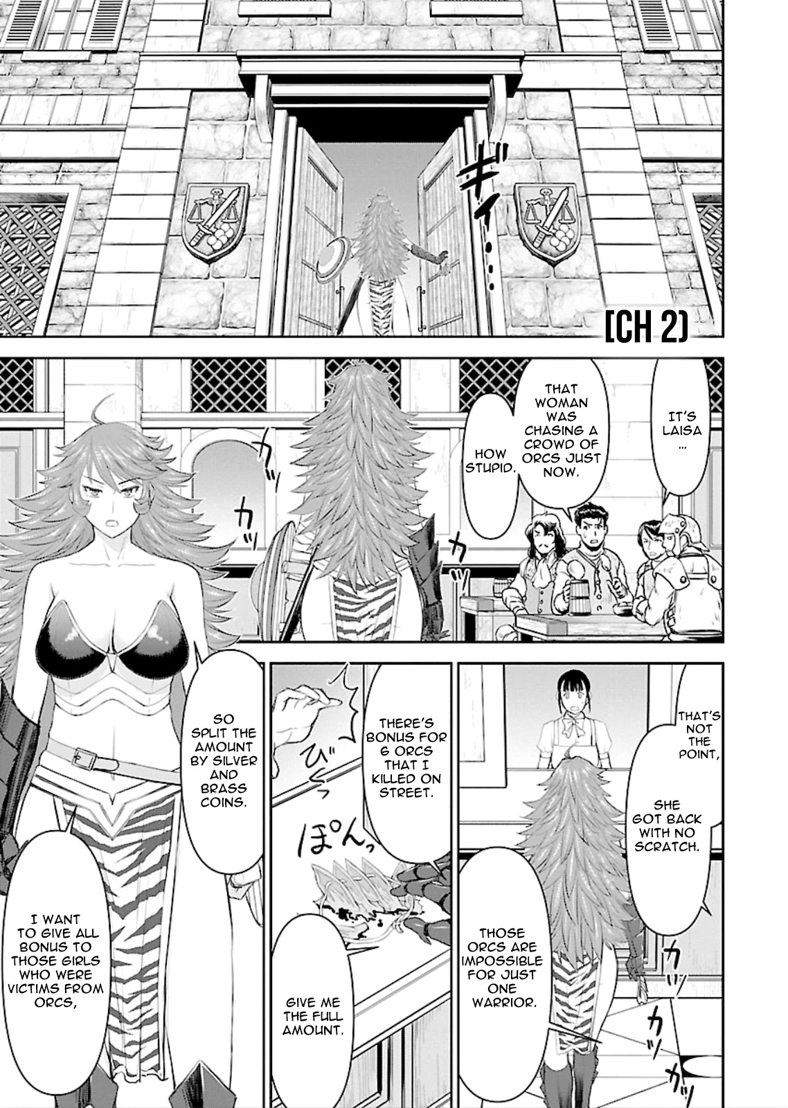 Isekai Sniper Is the Female Warrior's Mofumofu Pet Chapter 2 page 3 - Chapter 2: Bloody Battle Guild Bar