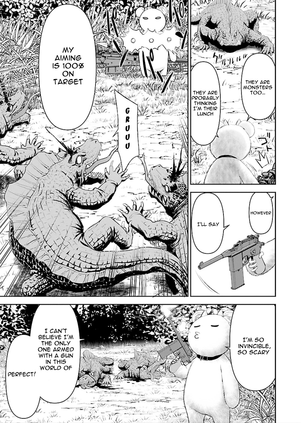 Isekai Sniper Is the Female Warrior's Mofumofu Pet Chapter 2 page 7 - Chapter 2: Bloody Battle Guild Bar