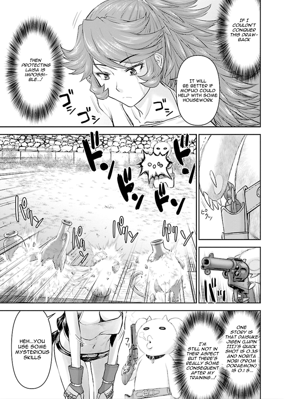 Isekai Sniper Is the Female Warrior's Mofumofu Pet Chapter 3 page 7 - Chapter 3: Break in! Bounty Hunter Erika (Part 1)