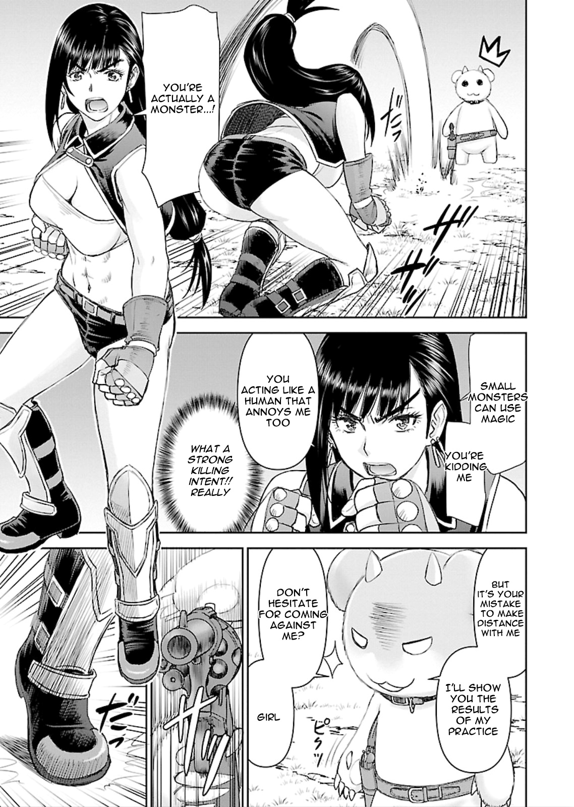 Isekai Sniper Is the Female Warrior's Mofumofu Pet Chapter 3 page 9 - Chapter 3: Break in! Bounty Hunter Erika (Part 1)