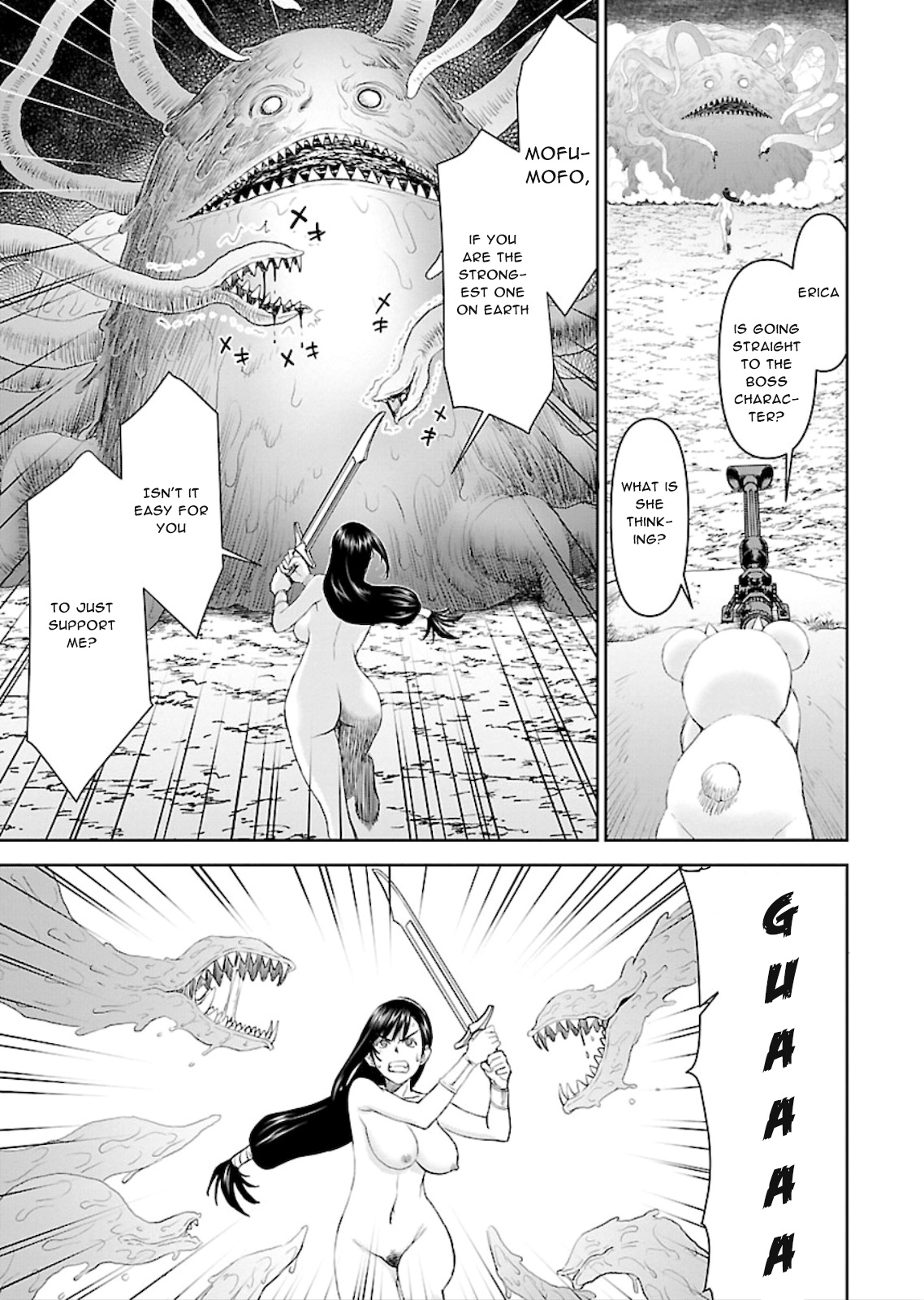 Isekai Sniper Is the Female Warrior's Mofumofu Pet Chapter 5 page 7 - Chapter 5: Break in! Bounty Hunter Erika (Part 3)