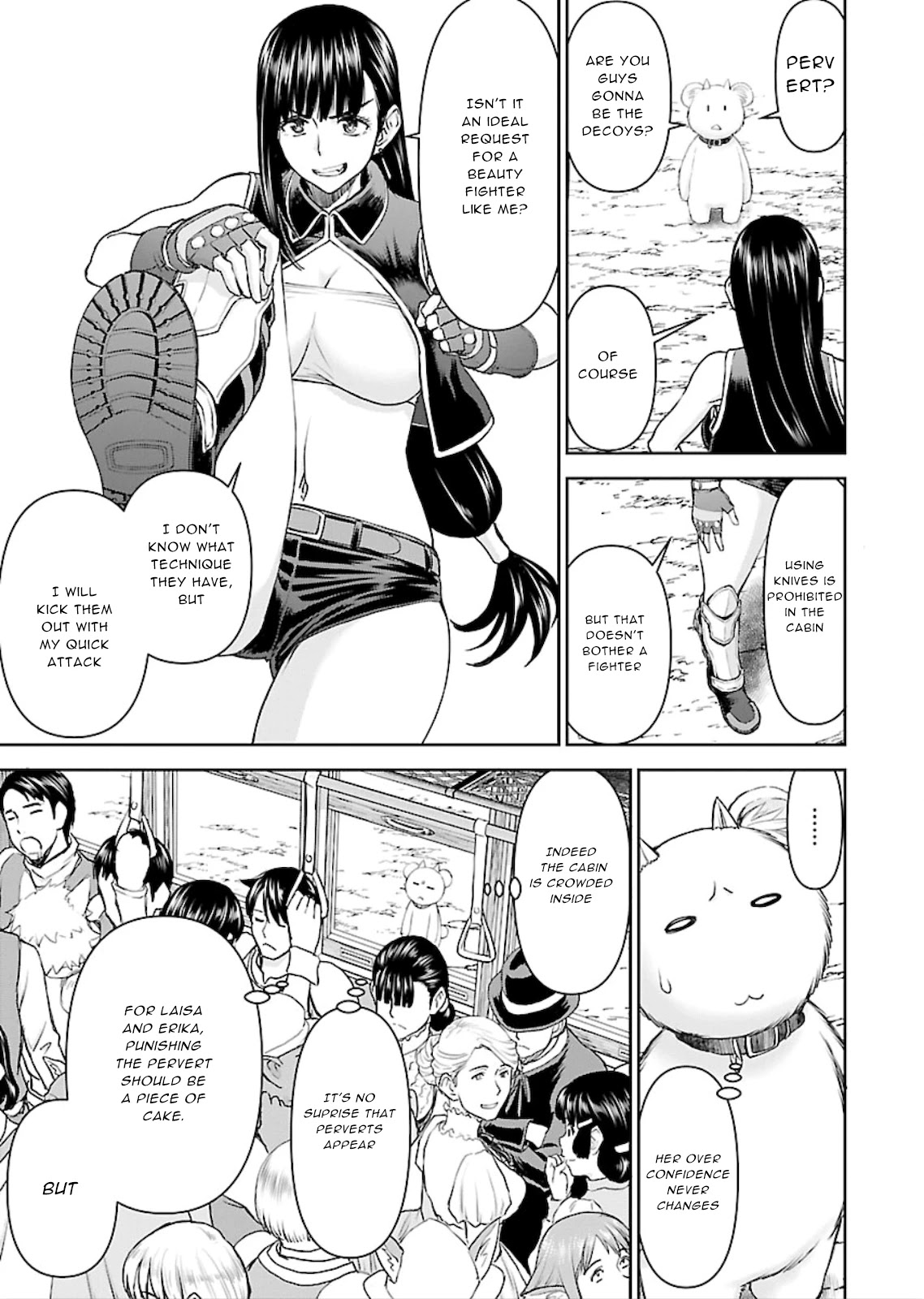 Isekai Sniper Is the Female Warrior's Mofumofu Pet Chapter 6 page 23 - Chapter 6: Dishonored! packed molester carriage (part 1)