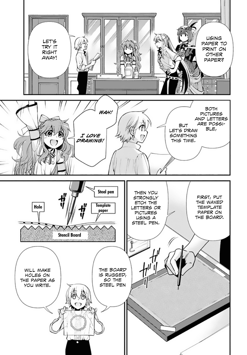 Isekai Yakkyoku Chapter 42 page 8 - Chapter 42: Lord Melody Lu Lou and the Invention of the Stencil