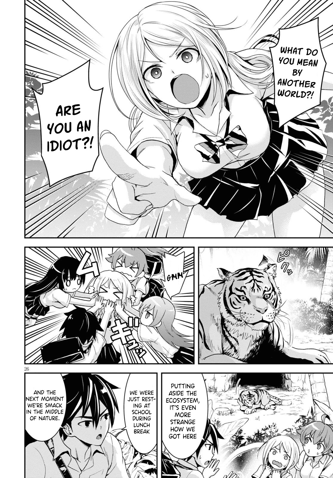 Isekai Yurutto Survival Seikatsu: Gakkou no Minna to Isekai no Mujintou ni Tenishitakedo Ore Dake Rakushou desu Chapter 1 page 30 - Chapter 1