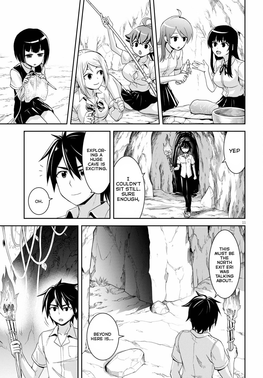 Isekai Yurutto Survival Seikatsu: Gakkou no Minna to Isekai no Mujintou ni Tenishitakedo Ore Dake Rakushou desu Chapter 11 page 12 - Chapter 11