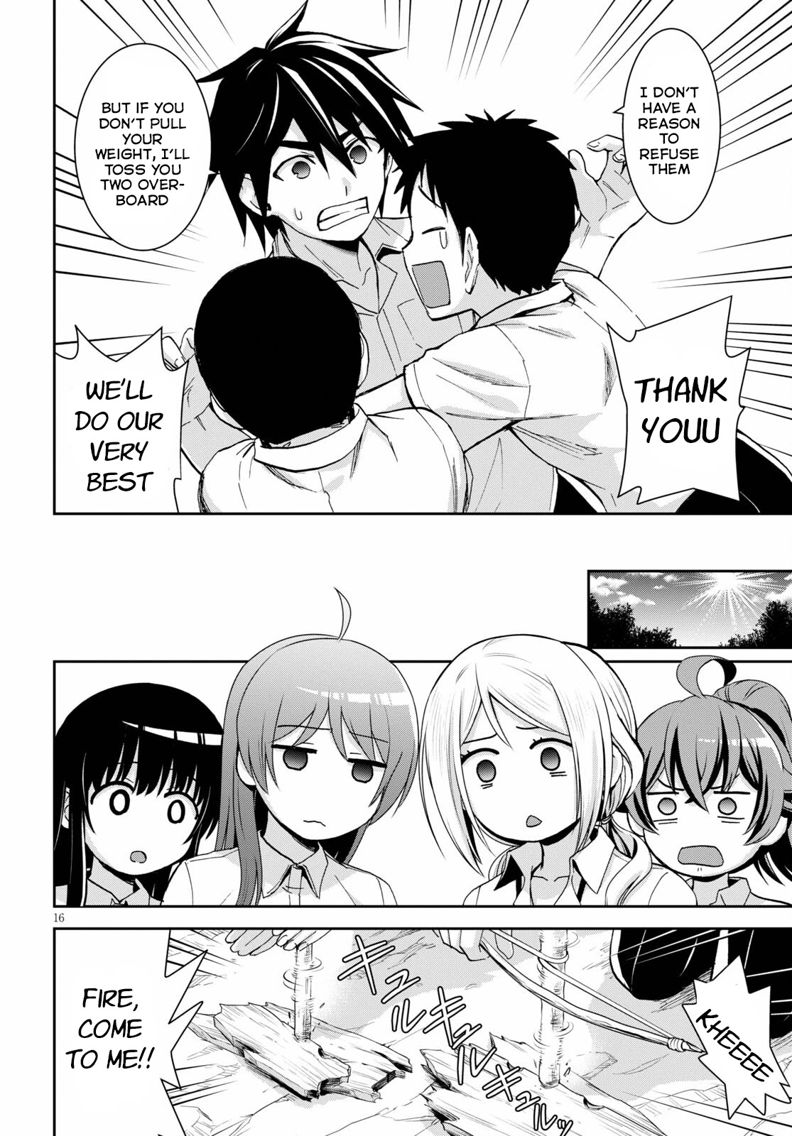 Isekai Yurutto Survival Seikatsu: Gakkou no Minna to Isekai no Mujintou ni Tenishitakedo Ore Dake Rakushou desu Chapter 12 page 16 - Chapter 12