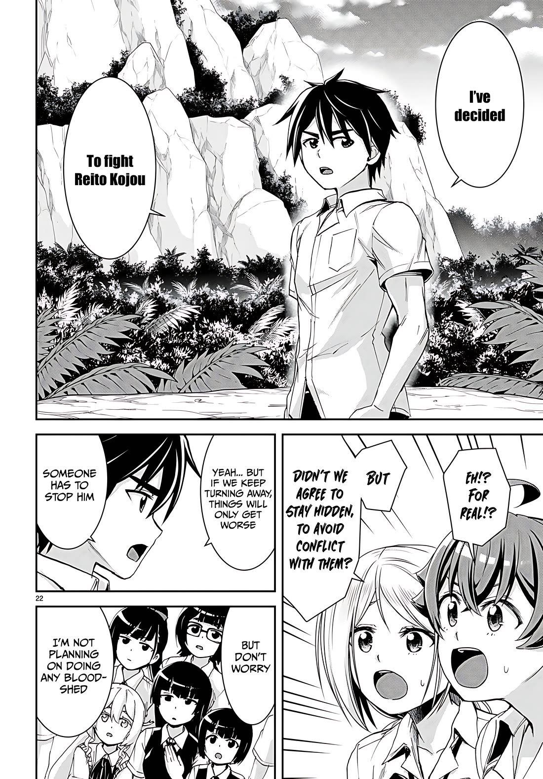 Isekai Yurutto Survival Seikatsu: Gakkou no Minna to Isekai no Mujintou ni Tenishitakedo Ore Dake Rakushou desu Chapter 30 page 22 - Chapter 30